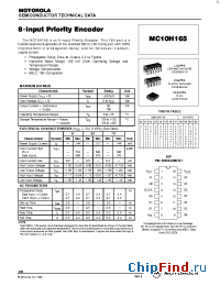 Datasheet MC10H165P manufacturer Motorola