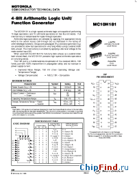 Datasheet MC10H181FN manufacturer Motorola
