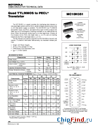Datasheet MC10H351FN manufacturer Motorola