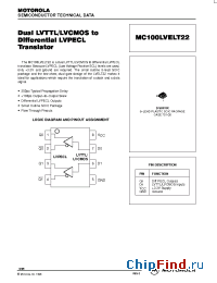 Datasheet MC10LVELT22D manufacturer Motorola