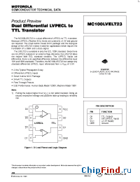 Datasheet MC10LVELT23D manufacturer Motorola