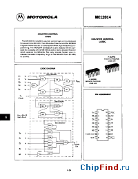 Datasheet MC12014L manufacturer Motorola