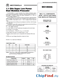 Datasheet MC12052ASD manufacturer Motorola