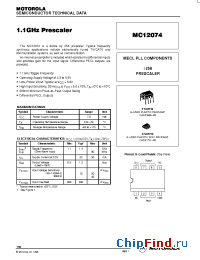 Datasheet MC12074 manufacturer Motorola