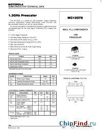 Datasheet MC12078 manufacturer Motorola