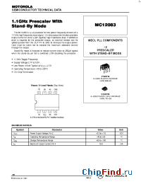 Datasheet MC12083D manufacturer Motorola