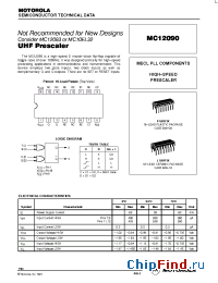 Datasheet MC12090P manufacturer Motorola