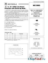 Datasheet MC12093 manufacturer Motorola