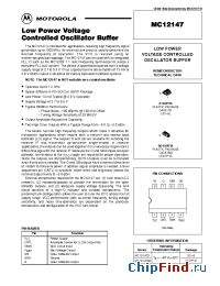 Datasheet MC12147SD manufacturer Motorola