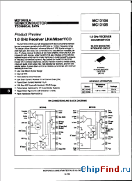 Datasheet MC13105 manufacturer Motorola