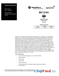 Datasheet MC13181 manufacturer Motorola