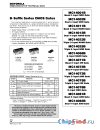 Datasheet MC14012B manufacturer Motorola