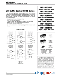 Datasheet MC14012UBD производства Motorola