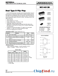 Datasheet MC14013B manufacturer Motorola