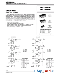 Datasheet MC14044BCP manufacturer Motorola