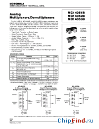 Datasheet MC14051BD manufacturer Motorola