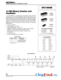 Datasheet MC14060BCL manufacturer Motorola