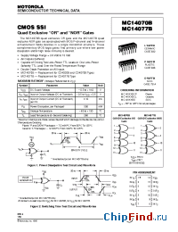 Datasheet MC14077BCL manufacturer Motorola