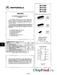 Datasheet MC14162BL manufacturer Motorola