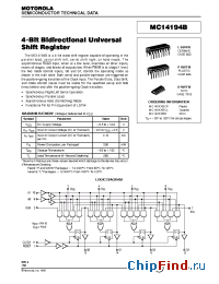 Datasheet MC14194BCP manufacturer Motorola