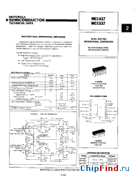 Datasheet MC1437L manufacturer Motorola
