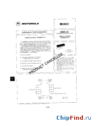 Datasheet MC14422 manufacturer Motorola