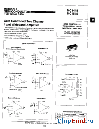 Datasheet MC1445 manufacturer Motorola