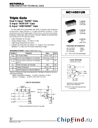 Datasheet MC14501BCP производства Motorola
