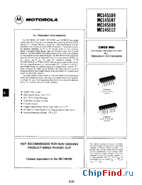 Datasheet MC145104P manufacturer Motorola