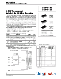 Datasheet MC14514BCL manufacturer Motorola