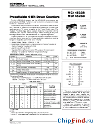 Datasheet MC14522BCL manufacturer Motorola