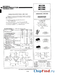 Datasheet MC1709CP1 manufacturer Motorola