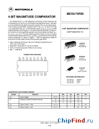 Datasheet MC54F85 manufacturer Motorola