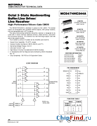 Datasheet MC54HC244A manufacturer Motorola