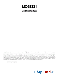 Datasheet MC68331CFC20 manufacturer Motorola