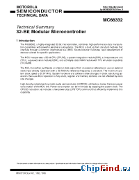 Datasheet MC68332AVFC16 manufacturer Motorola