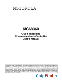 Datasheet MC68360FE25V manufacturer Motorola