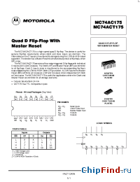 Datasheet MC74AC175 manufacturer Motorola