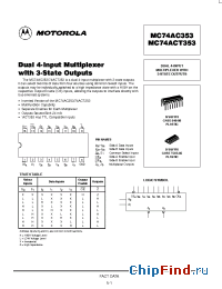 Datasheet MC74ACT353D manufacturer Motorola