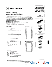 Datasheet MC74ACT398 manufacturer Motorola