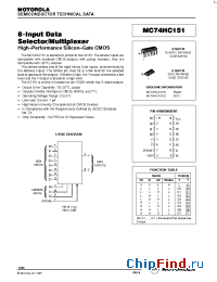 Datasheet MC74HC151D manufacturer Motorola
