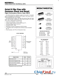 Datasheet MC74HC273ADT manufacturer Motorola