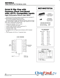 Datasheet MC74HCT273AN manufacturer Motorola