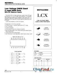 Datasheet MC74LCX02D manufacturer Motorola