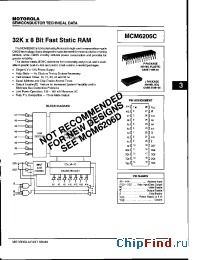 Datasheet MCM6206C manufacturer Motorola