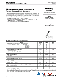 Datasheet MCR100 manufacturer Motorola