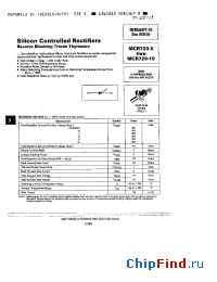 Datasheet MCR729-7 manufacturer Motorola