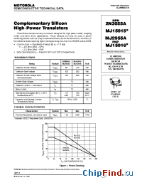 Datasheet MJ2955A manufacturer Motorola