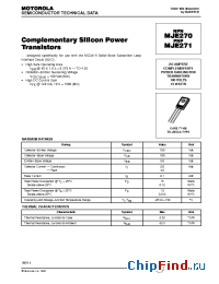 Datasheet MJE270 manufacturer Motorola