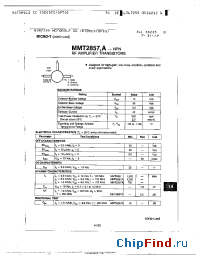 Datasheet MMT2857A manufacturer Motorola